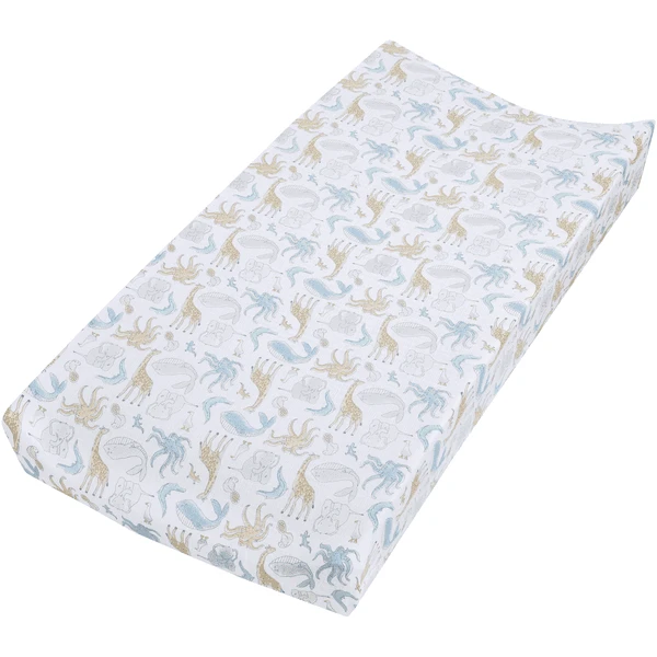 Aden + Anais™ Essentials Baumwoll-Musselin-Wickelauflagenbezug Natural History 3 Aden + Anais™ Essentials Baumwoll-Musselin-Wickelauflagenbezug Natural History