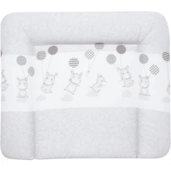 Alvi Wickelauflage Kuschel Folie Hippo Silber 69 X 69 Cm