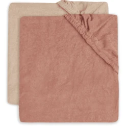 Jollein 2-er Pack Wickelauflagenbezug 50x70cm Frottee - Rosewood