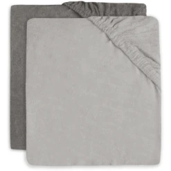Jollein 2-er Pack Wickelauflagenbezug 50x70cm Frottee - Storm Grey