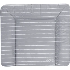 JULIUS ZÖLLNER Wickelauflage Softy Folie Grey Stripes 85 X 75 Cm