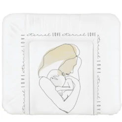 Rotho Babydesign Rotho Wickelauflage Breit Motiv Line-Art Eternal Love, 85 X 72 X 5 Cm