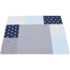 Ullenboom Patchwork Wickelauflagen-Bezug Blau Hellblau Grau 75x85 Cm